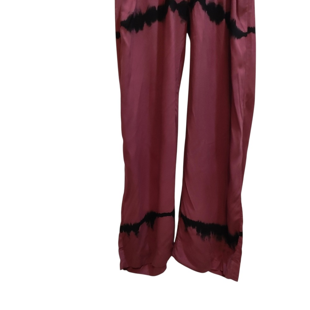 S/W/F Revolve Rose Pink Black Tie Dye Long Resort Sleeve Wide Leg Jumpsuit Large - Picture 6 of 10